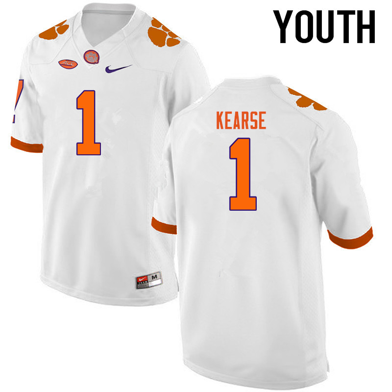 Youth Clemson Tigers #1 Jayron Kearse College Football Jerseys-White - Click Image to Close